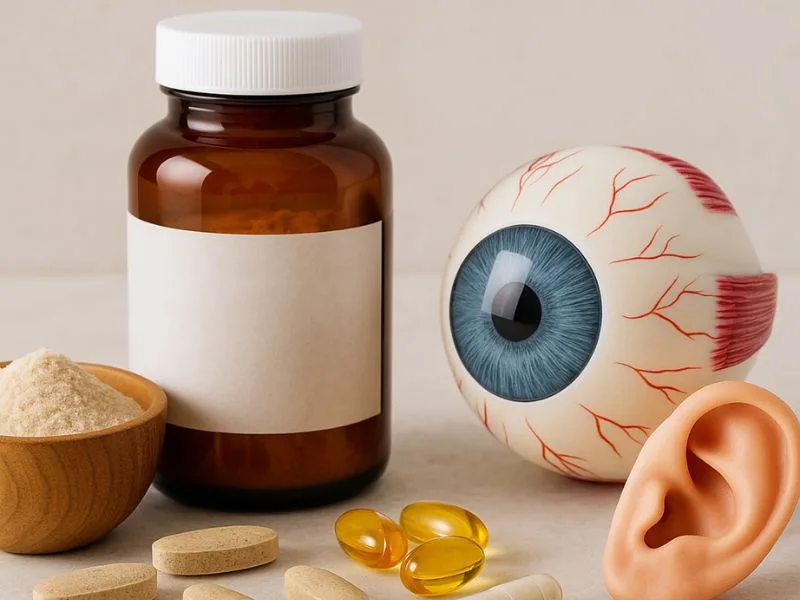 أفضل المكملات لدعم صحة الجهاز الحسي بما يشمل البصر والسمع بطريقة طبيعية