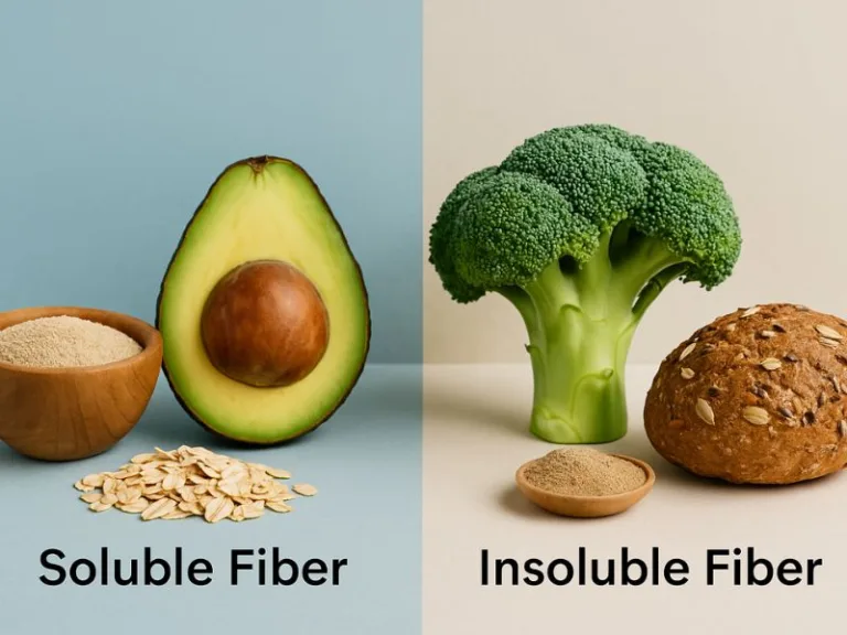 الفرق بين الألياف القابلة وغير القابلة للذوبان وتأثيرها على الهضم والصحة العامة