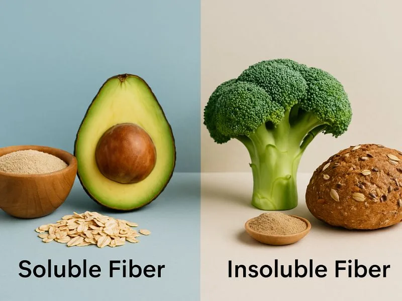 الفرق بين الألياف القابلة وغير القابلة للذوبان وتأثيرها على الهضم والصحة العامة