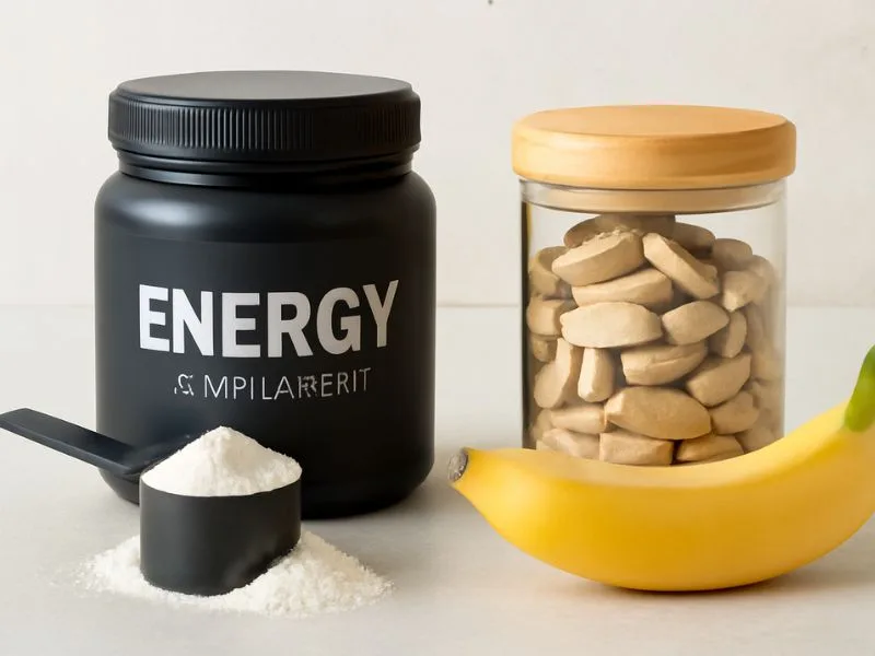 الفرق بين مكملات الطاقة الكيميائية والطبيعية باستخدام مسحوق ومكملات الطاقة