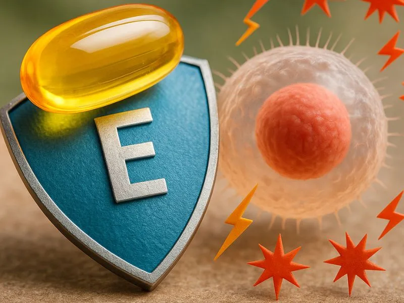 اهمية فيتامين E في حماية الخلايا من التلف التأكسدي