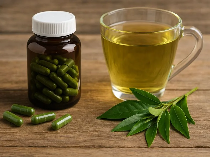 مكملات تحتوي على خلاصة الشاي الأخضر تساهم في تنشيط إزالة السموم من الجسم