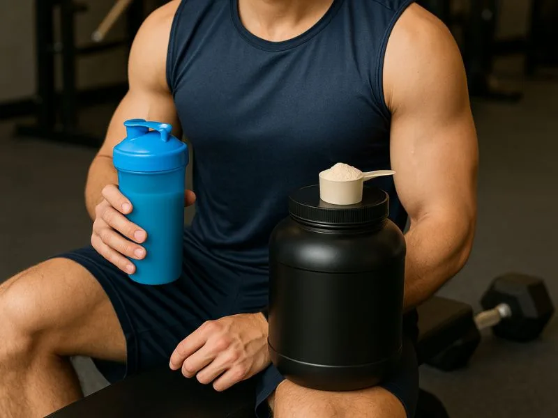 مكملات بروتين مصل اللبن whey protein للرياضيين لزيادة الكتلة العضلية والتعافي بعد التمرين