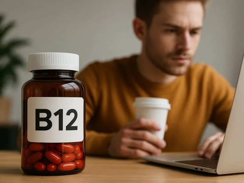 مكملات فيتامين B12 لدعم زيادة الطاقة الذهنية والتركيز خلال اليوم