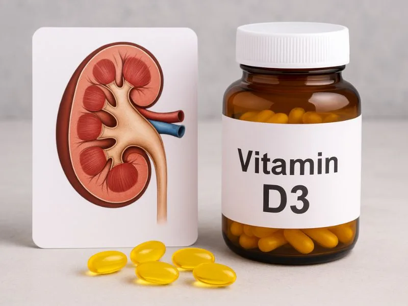 مكملات فيتامين D3 المصممة خصيصا لدعم صحة مرضى الكلى وتحسين امتصاص الكالسيوم