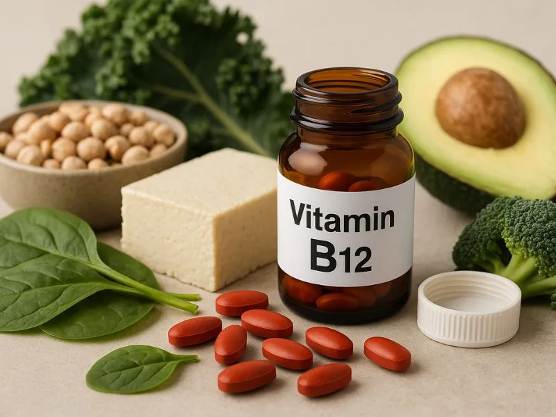 مكملات فيتامين B12 لدعم النظام الغذائي النباتي وتعويض النقص المحتمل