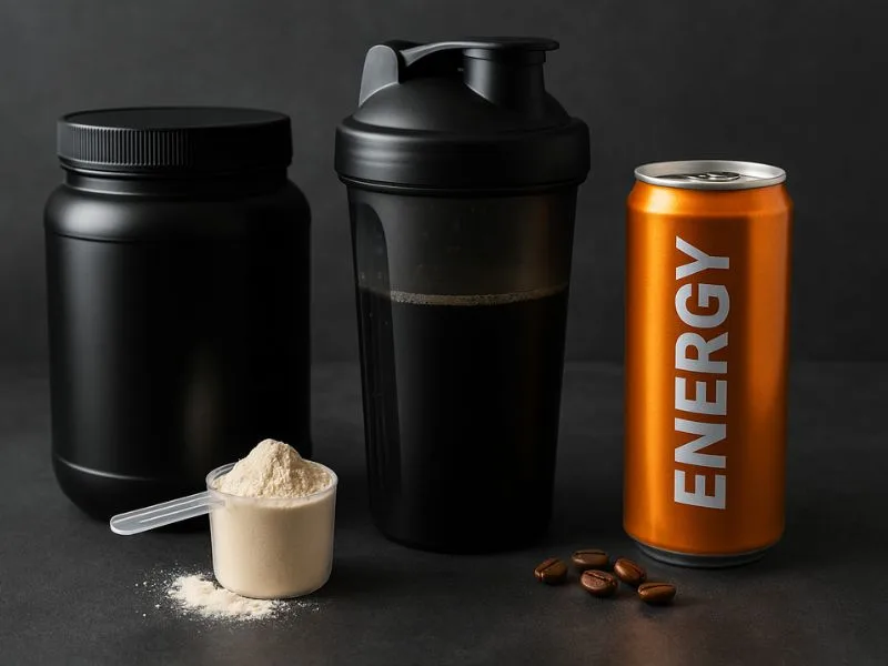 الفرق بين مكملات قبل التمرين ومشروبات الطاقة في دعم الأداء البدني
