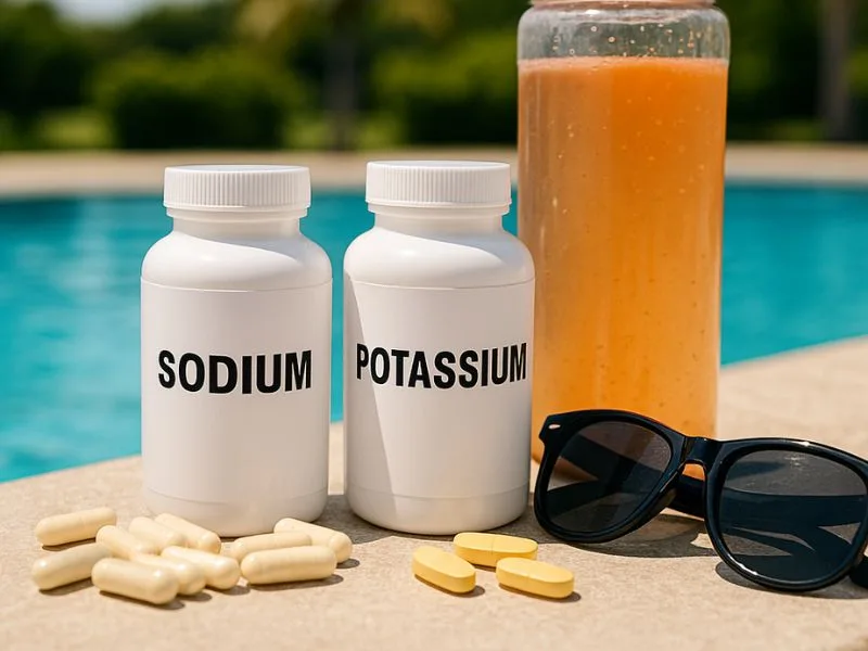 مكملات الصوديوم والبوتاسيوم ضرورية في الصيف لتعويض فقدان الأملاح والسوائل